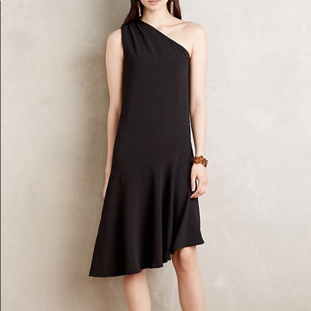 Anthropologie HD Paris Nemesia One-Shoulder Dress